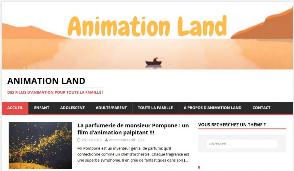 lien vers le site Animationland, nouvel onglet